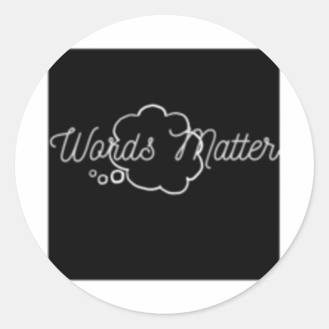 Words Shirt  Classic Round Sticker (Front)