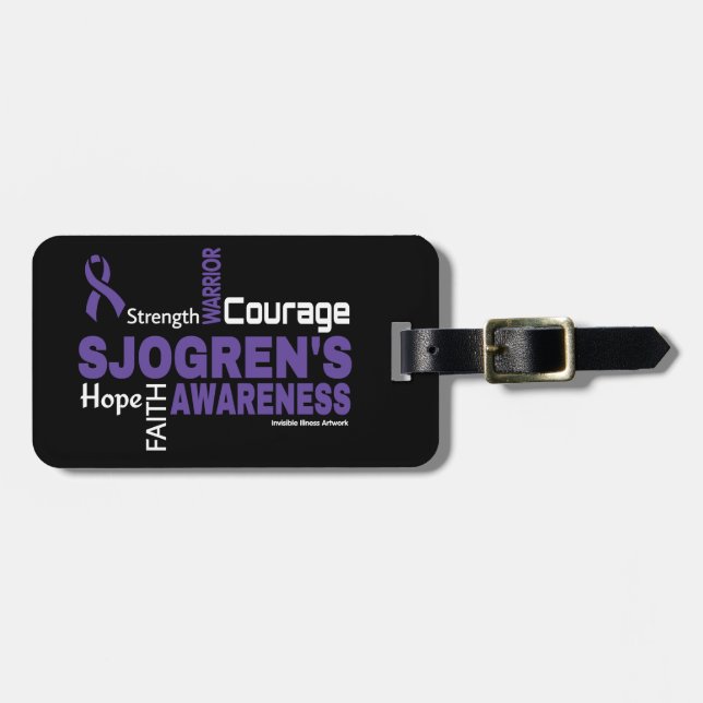 Words...Sjogren's Luggage Tag (Front Horizontal)