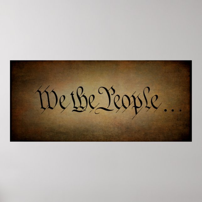 WORDS that BEGIN the CONSTITUTION Poster (Front)