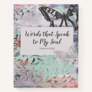 Words That Speak to My Soul Commonplace Poetry Notebook