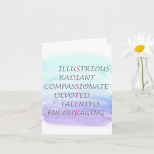 Words to describe sister card