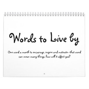 Words to Live by: One Word a Month Calendar