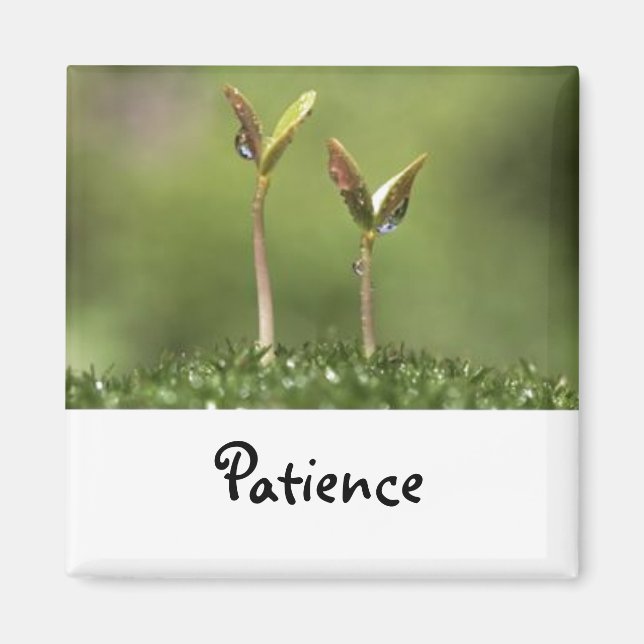 Words To Live By: Patience magnet (Front)