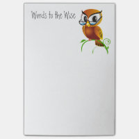 Words to the Wise Cute Owl in Spectacles
