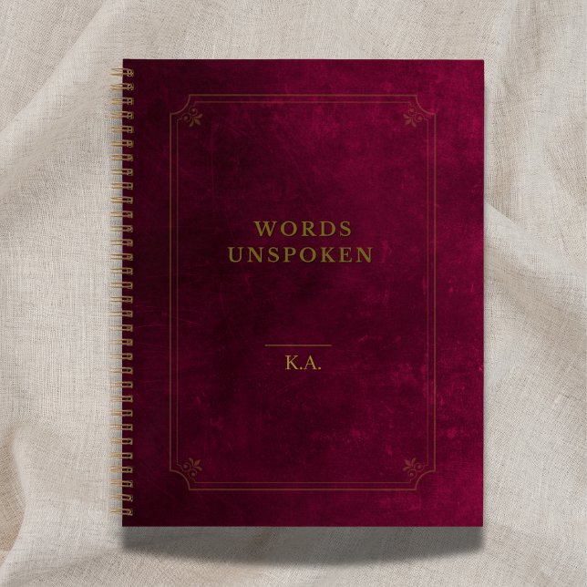 Words Unspoken Notebook – Maroon Gold Leather Look (Creator Uploaded)