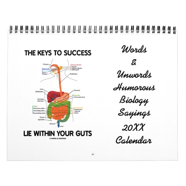 Words & Unwords Humourous Biology Sayings 20XX Calendar (Cover)