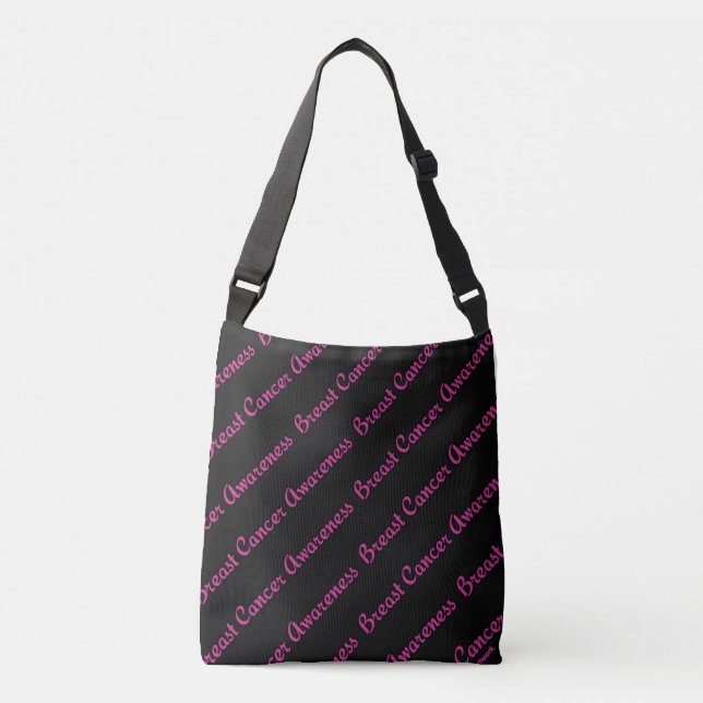 Words/Wallpaper...Breast Cancer Crossbody Bag (Front)