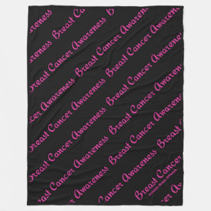 Words/Wallpaper...Breast Cancer Fleece Blanket