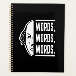Words Words Words Shakespeare Quote Thespian Planner