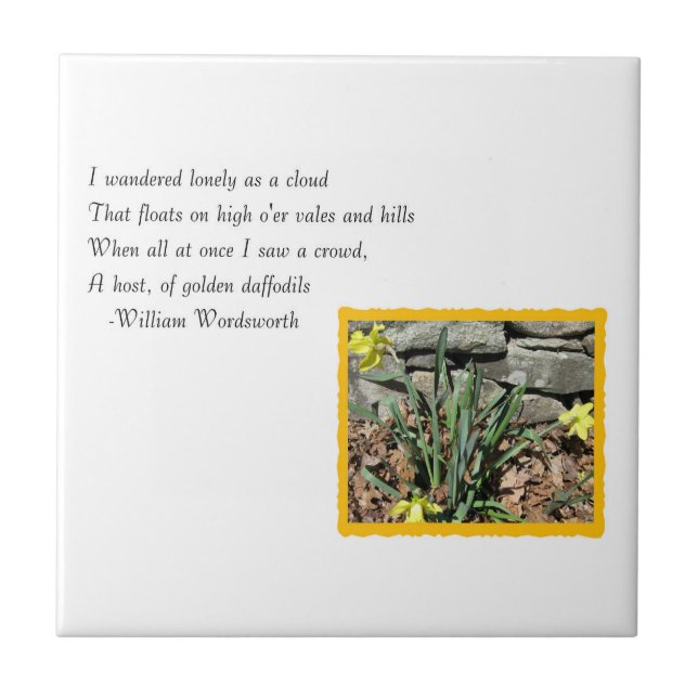 Wordsworth Daffodil Poetry Tile (Front)