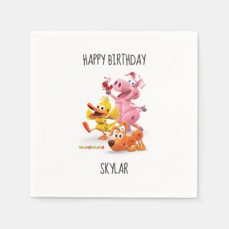 WordWorld Customisable Birthday Napkin