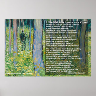 Wordworth's I Wandered Lonely as a Cloud/Daffodils Poster