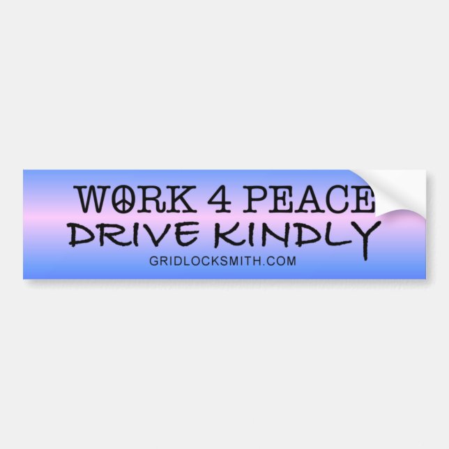WORK4PEACE-DK BUMPER STICKER (Front)