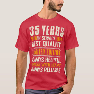 Work anniversary 35 years in company anniversary  T-Shirt
