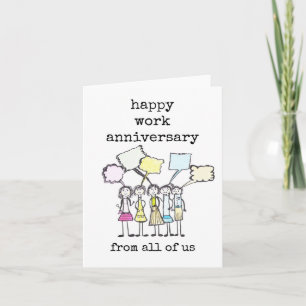 Work Anniversary, Funny, From All of Us Card