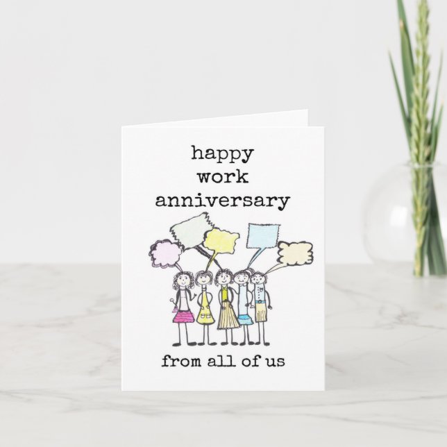 Work Anniversary, Funny, From All of Us Card (Front)