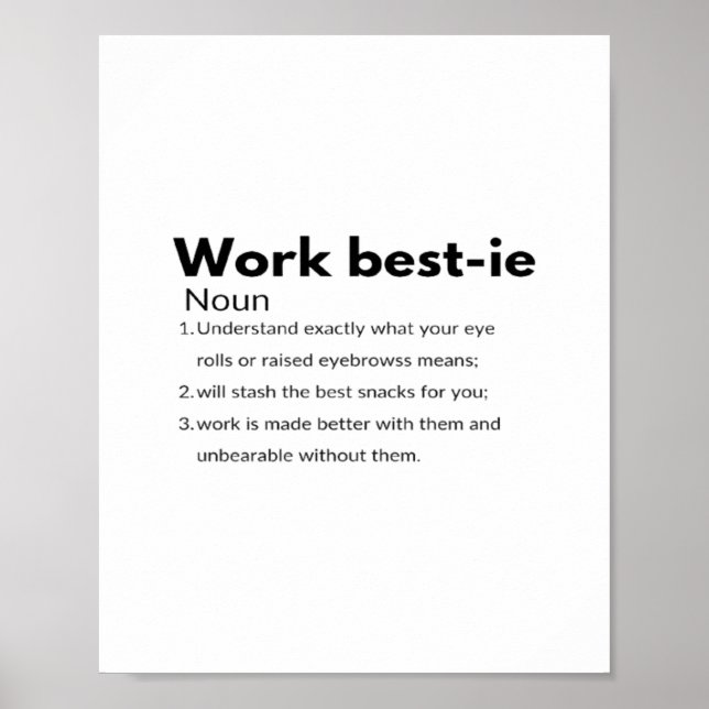 Work Bestie Boxy Poster (Front)