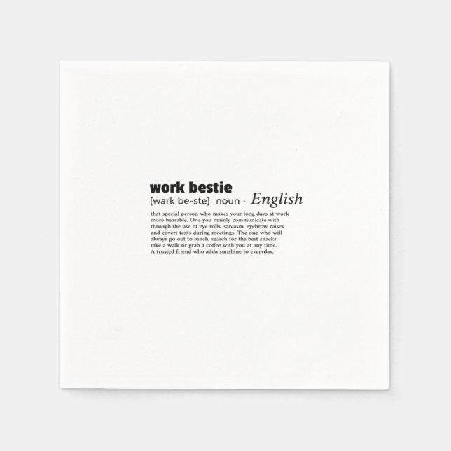 Work Bestie Classic Chill Napkin (Front)