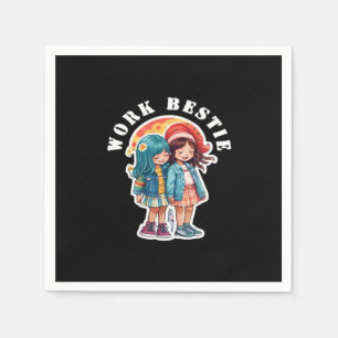Work Bestie Classic - Funny Quote Napkin