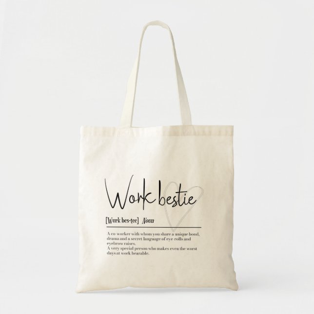 Work bestie Definition Tote Bag (Front)