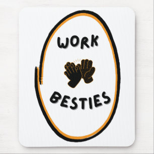 Work Bestie Emotional Support,work friends Mouse Mat