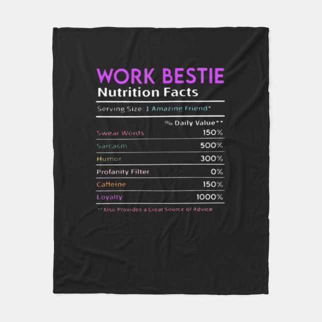 Work Bestie Essential Fleece Blanket (Front)