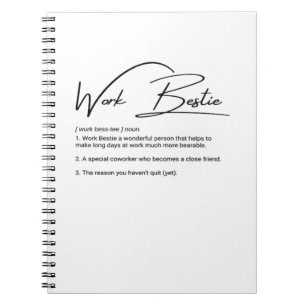 Work Bestie Funny Coworker & Colleague Classic Notebook