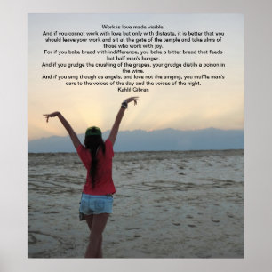 Work by Kahlil Gibran Poster