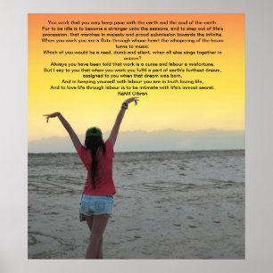 Work by Kahlil Gibran Poster