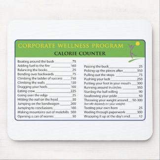 Work Calories Mouse Mat