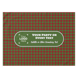 Work Christmas Party: Festive Office Red Green DIY Tablecloth