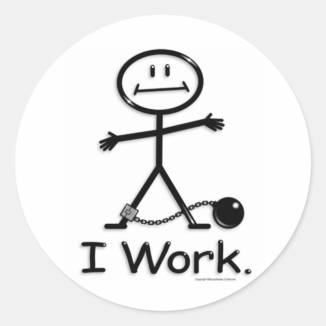 Work Classic Round Sticker (Front)