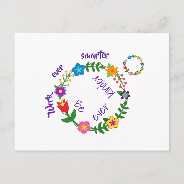 Work ever smarter, Be ever kinder (© Mira) Postcard (Front)