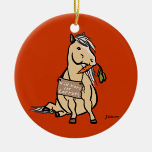 Work For Carrots Ceramic Tree Decoration