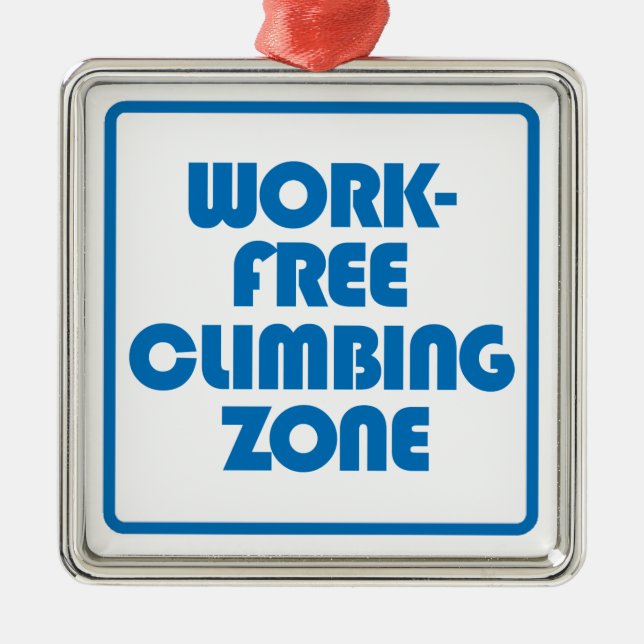 Work Free Climbing Zone Metal Tree Decoration (Front)