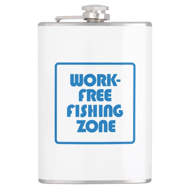 Work Free Fishing Zone Hip Flask (Front)