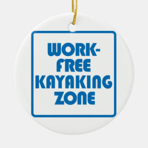 Work Free Kayaking Zone Ceramic Tree Decoration