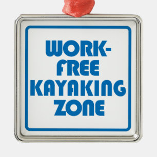 Work Free Kayaking Zone Metal Tree Decoration