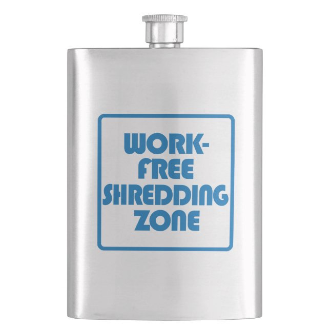 Work Free Shredding Zone Hip Flask (Front)