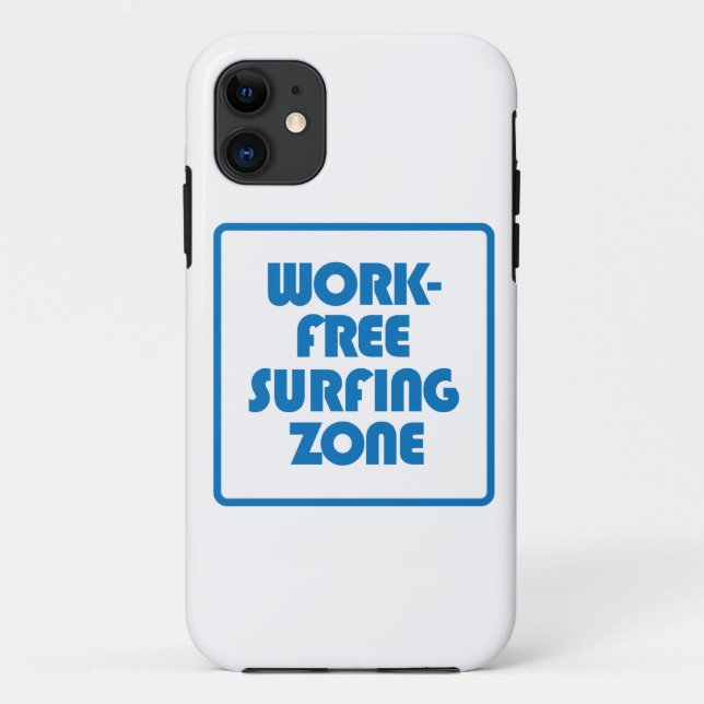 Work Free Surfing Zone Case-Mate iPhone Case (Back)