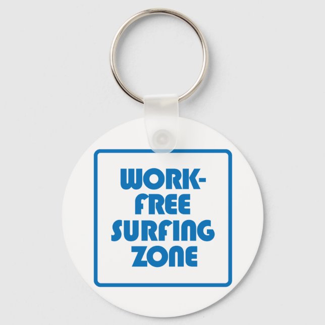 Work Free Surfing Zone Key Ring (Front)