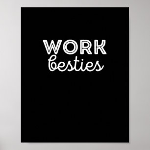 Work Friends Cute Work Besties Employee Coworker M Poster