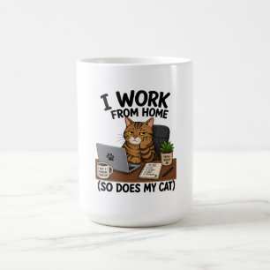 Work From Home Cat  Coffee Mug