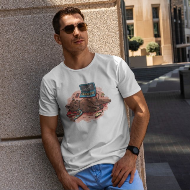 Work From Home Cat T-Shirt (Creator Uploaded)