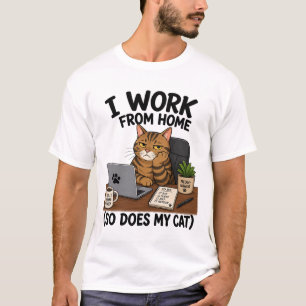 Work From Home Cat Tee