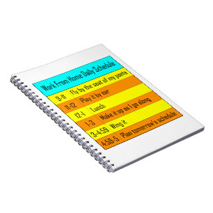 Work From Home Daily Schedule Notebook