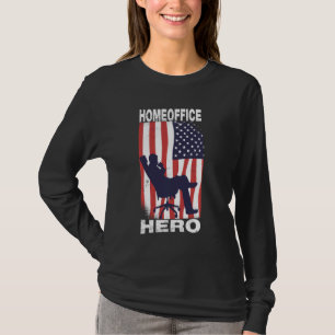 Work From Home Employee Home Office Hero Patriot U T-Shirt