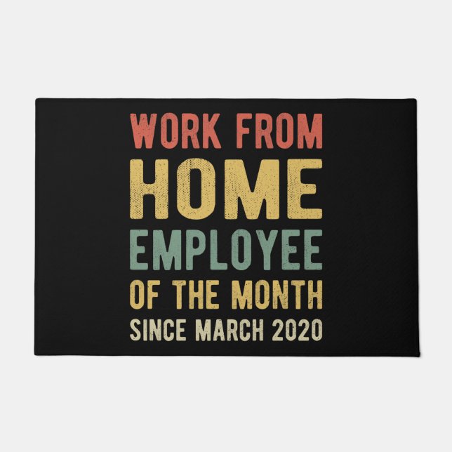 Work From Home Employee of The Month I Doormat (Front)