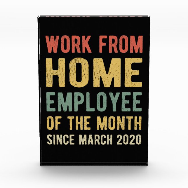 Work From Home Employee of The Month I Photo Block (Front)