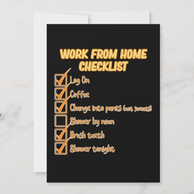 Work From Home Facts Employees Officer Worker Grap Thank You Card (Front)